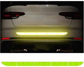 img 4 attached to TRUE LINE Automotive Reflective Rear Trunk Fender Back Warning Molding Trim Sticker Safety Markers (Green)