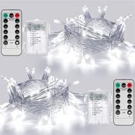 🌟 enhance your indoor and outdoor decor with kpafory 2 pack 36ft battery operated string lights - remote timer, waterproof & 8 modes - cool white логотип