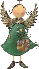 img 3 attached to Blanche the Holiday Helper Metal Xmas Angel Statue – Festive Christmas Decorations