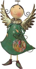 img 4 attached to Blanche the Holiday Helper Metal Xmas Angel Statue – Festive Christmas Decorations