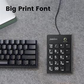 img 3 attached to 🔢 Perixx PPD-202: Silent Slim Numeric Keypad with Big Print Font and Tab Key