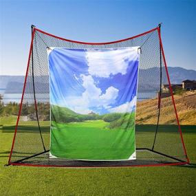 img 2 attached to 🏌️ KYTAI Golf Net - Indoor Outdoor Portable Golf Hitting Net with Target Cloth, 10 X 7 - Perfect for Home Backyard Driving Practice