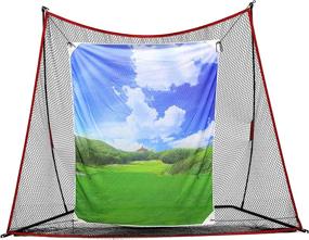 img 4 attached to 🏌️ KYTAI Golf Net - Indoor Outdoor Portable Golf Hitting Net with Target Cloth, 10 X 7 - Perfect for Home Backyard Driving Practice