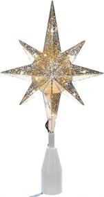 img 3 attached to 🌟 Kurt Adler 10-Light Gold Bethlehem Star Treetop: Elegant and UL-Certified