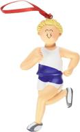 🏃 ornament central oc-165-mbl: charming male blonde runner figurine логотип