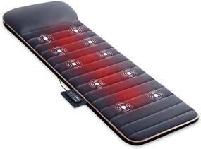 img 4 attached to Ultimate Full Body Massage Mat: Comfier Massage Pad with 10 Vibrating Motors, 4 Heating Pads, Heat Function, and Auto Shut Off - Perfect for Home and Office Use