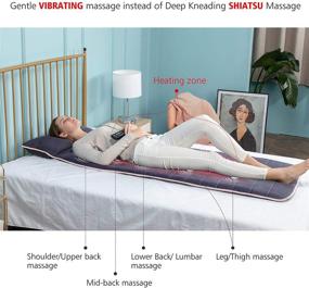 img 3 attached to Ultimate Full Body Massage Mat: Comfier Massage Pad with 10 Vibrating Motors, 4 Heating Pads, Heat Function, and Auto Shut Off - Perfect for Home and Office Use