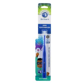 img 4 attached to 🦷 Brilliant Kids Toothbrush - Micro Bristles for Ages 5-9: Crafted for Adult Teeth, All-Around Mouth Cleaning, Royal Blue - 1 Ct.