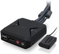💻 black iogear 2-port usb displayport cable kvm switch logo