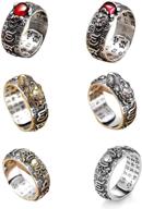 🐉 6 pcs pixiu charms ring - feng shui amulet for protection and wealth logo