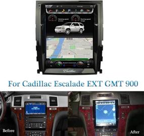 img 3 attached to 🚗 FLYUNICE 10.4 дюймов Android 9.0 вертикальный экран автомагнитола для Cadillac Escalade 2007-2014 - GPS, Bluetooth, WiFi, управление рулевым колесом