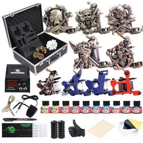 img 4 attached to 🐉 Dragonhawk Complete Tattoo Kit: Beginner Traditional Coils Machines, Power Supply, Immortal Inks, Needles & Accessories