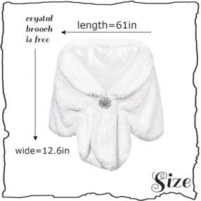 img 3 attached to Bodiy Shawls Wedding Sleeveless Bridesmaids Women's Accessories for Scarves & Wraps