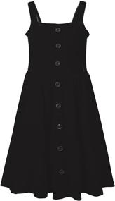 img 1 attached to 👗 Jorssar Sleeveless Button Sundress: Girls' Clothing for a Stylish Summer