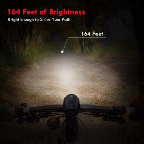 img 3 attached to 🚲 N N.ORANIE High Visibility 700 Lumens Bike Lights Set (Front & Rear) - Rechargeable, LED Headlamp Flashlight (300 Lumens) - USB Rechargeable, Ultra Bright Bike Tail Light (10 Lumens) - USB Rechargeable