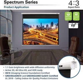 img 2 attached to 🎥 Экран проектора Elite Screens Spectrum Electric Motorized: диагональ 120 дюймов 4:3 + диагональ 110 дюймов 16:9, домашний кинотеатр Ultra HD 8K / 4K Ready, электрический 120В