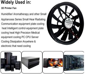 img 2 attached to 🌬️ Мощный и тихий вентилятор охлаждения SXDOOL 250 мм DC 12V для компьютерного корпуса и сервера - 1200 об/мин, уровень шума 40 дБА, Molex 4D, 25X3 см
