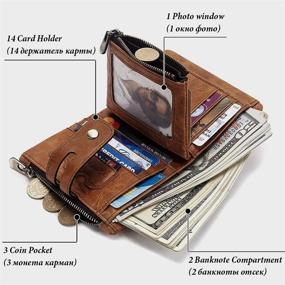 img 3 attached to Bifold Security Genuine Leather Organizer Men's Accessories