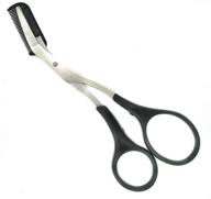 professional precision trimmer eyebrow shear scissors: hair remover for men with comb and finger grips logo