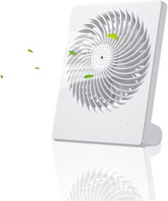 img 4 attached to 🌬️ Geeutie Mini Personal Fan: USB Table Fan with 3 Adjustable Speeds, Quiet Operation, Aromatherapy Design, Rechargeable Battery for 6-Hour Wireless Use - Perfect for Home Office, Dorm, and Outdoor Activities