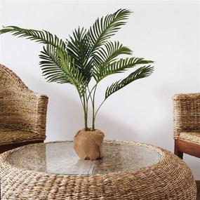 img 1 attached to 🌴 Enhance Your Home and Office with Elements Artificial Areca Palm Tree - 32-Inch, Green