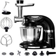 🍪 aifeel 800w stand mixer, 8.5qt bowl, 7-in-1 multifunctional kitchen mixer with dough hook, whisk, beater, meat grinder, pasta & cookie maker - black логотип