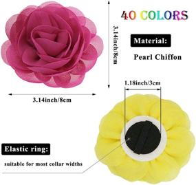 img 3 attached to 🌸 Cooyeah 40-Piece Dog Collar Flowers: Stylish Pet Bowtie Flower Collars for Cat Puppy Grooming