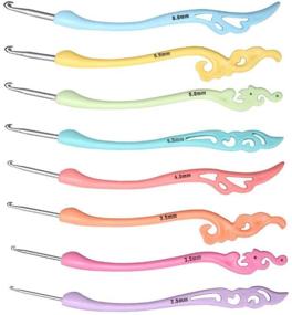 img 2 attached to 🧶 19-Piece Katech Crochet Hooks Kit with Knitting Accessories, Assorted Sizes (2.5mm-6.0mm) – Retro Fancy Crochet Needles with Ergonomic Handle for Smooth Knitting – Perfect Set for Socks, Hats, and Sweaters