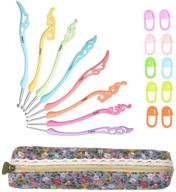 🧶 19-piece katech crochet hooks kit with knitting accessories, assorted sizes (2.5mm-6.0mm) – retro fancy crochet needles with ergonomic handle for smooth knitting – perfect set for socks, hats, and sweaters logo