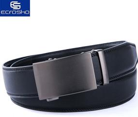 img 3 attached to 👞 Premium Leather Ratchet Belt: Stylish & Adjustable Men's Casual Accessory