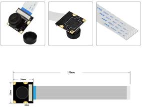 img 1 attached to 📷 E&amp;O Fisheye Wide Angle Camera Module: Enhanced Day/Night Vision Webcam Sensor for Raspberry Pi 3 B, Pi 4B, A/B/B+ and 3 B+