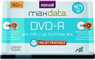 📀 maxell max638022 dvd-r, 16x speed, 4.7gb, 50 pack bulk spindle - reliable white dvd-r media at a great value logo