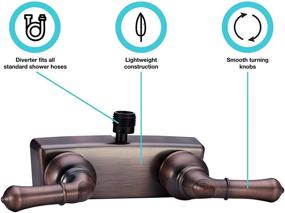 img 3 attached to Dura Faucet (DF-SA100C-ORB) Vентиль переключения для душа RV/автодома с легким вращением рукояток (Масло rubbed Bronze)