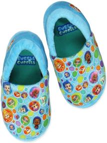 img 3 attached to 🐠 Cozy Bubble Guppies Plush A-Line Slippers for Toddler Boys and Girls