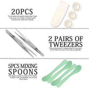 img 1 attached to 🔬 LEOBRO Silicone Measuring Cups for Resin - 1Pcs 250ml Graduated Mixing Cups, 2Pcs 100ml Epoxy Resin Cups with Spoons, Finger Cot, and Tweezers - Perfect for Silicone Molds and Resin Casting