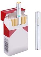 saberlight cigarette lighter mini - ultra slim, portable & rechargeable - lightweight & sleek chrome design - windproof & flameless logo