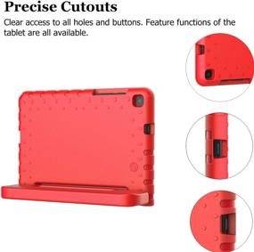 img 1 attached to 🔴 AVAWO Kids Case for Samsung Tab A 8.0 2019 ( T290/T295 ), Shockproof Lightweight Convertible Handle Stand, Red - Kid-Friendly Case for Samsung Tab A 8-inch Released in 2019