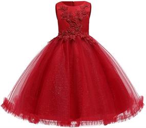 img 4 attached to Enchanting Flower Princess Tulle Formal Pageant Dresses for Girls