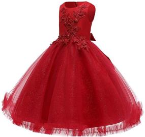 img 3 attached to Enchanting Flower Princess Tulle Formal Pageant Dresses for Girls