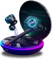 🎧 slub wireless headphone: bluetooth 5.2 gaming headset with zero-latency, built-in & independent microphones, black logo