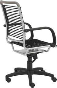 img 1 attached to 💺 Euro-Style Bungee High Back Adjustable Office Chair with Arms and Foam Top Cover, Black Bungees and Aluminum Frame