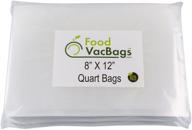 foodvacbags 100 8x12 vacuum seal bags: sous vide cooking, food storage, bpa free, commercial grade, heavy duty логотип