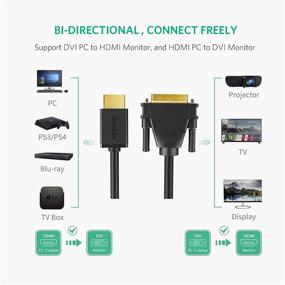 img 1 attached to 🔌 UGREEN HDMI в DVI-кабель двунаправленный | Адаптер высокой скорости для Full HD | Совместим с Raspberry Pi, Roku, Xbox, PS4, Nintendo Switch | Длина 6 футов