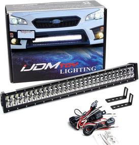 img 4 attached to 🚗 Комплект светодиодной ленты iJDMTOY для нижней решетки 30 дюймов для Subaru WRX/STI 2015-2019, включает в себя (1) светодиодную ленту мощностью 180 Вт, кронштейны для монтажа в отверстие бампера и комплект проводки выключателя