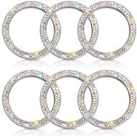 повысьте стиль вашего автомобиля с наклейкой-емблемой otostar 6pcs bling car ring: украшение кристальными страсами для кнопок запуска двигателя, придающее автомобилю блеск логотип