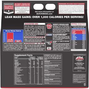 img 2 attached to 🏋️ ALLMAX Nutrition QuickMass Rapid Mass Gain Catalyst, Cookies & Cream, 12 Pound: The Ultimate Solution for Quick Mass Gain