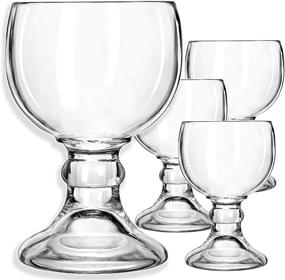 img 3 attached to Premium Schooner Beer Glasses Set - 21-ounce Large Margarita Glass, Big Goblet Style Beer Glass for Coronarita, Fish Bowl Glasses for Drinks - Set of 4: The Perfect Glassware for Enjoying your Favorite Beverages