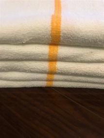 img 1 attached to Premium OMNI LINENS 24 Gold/Orange Stripe Bar Mops: High-Quality Towels for Restaurant and Commercial Kitchens - 32oz