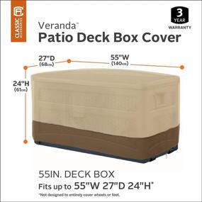 img 3 attached to 🏞️ Protective Cover: Classic Accessories Veranda Water-Resistant 55 Inch Patio Deck Box