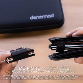 img 1 attached to Streamline Your Style with the Denomad Carbon Fiber Slim Wallet